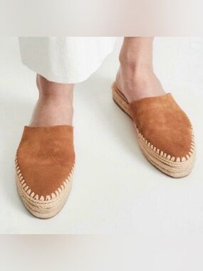 Sam Edelman Austin Suede Espadrille Mules Slip On Slides 7.5